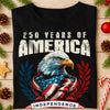 America 250 Years Eagle Independence Day Patriotic Dark Shirt LM32 895255