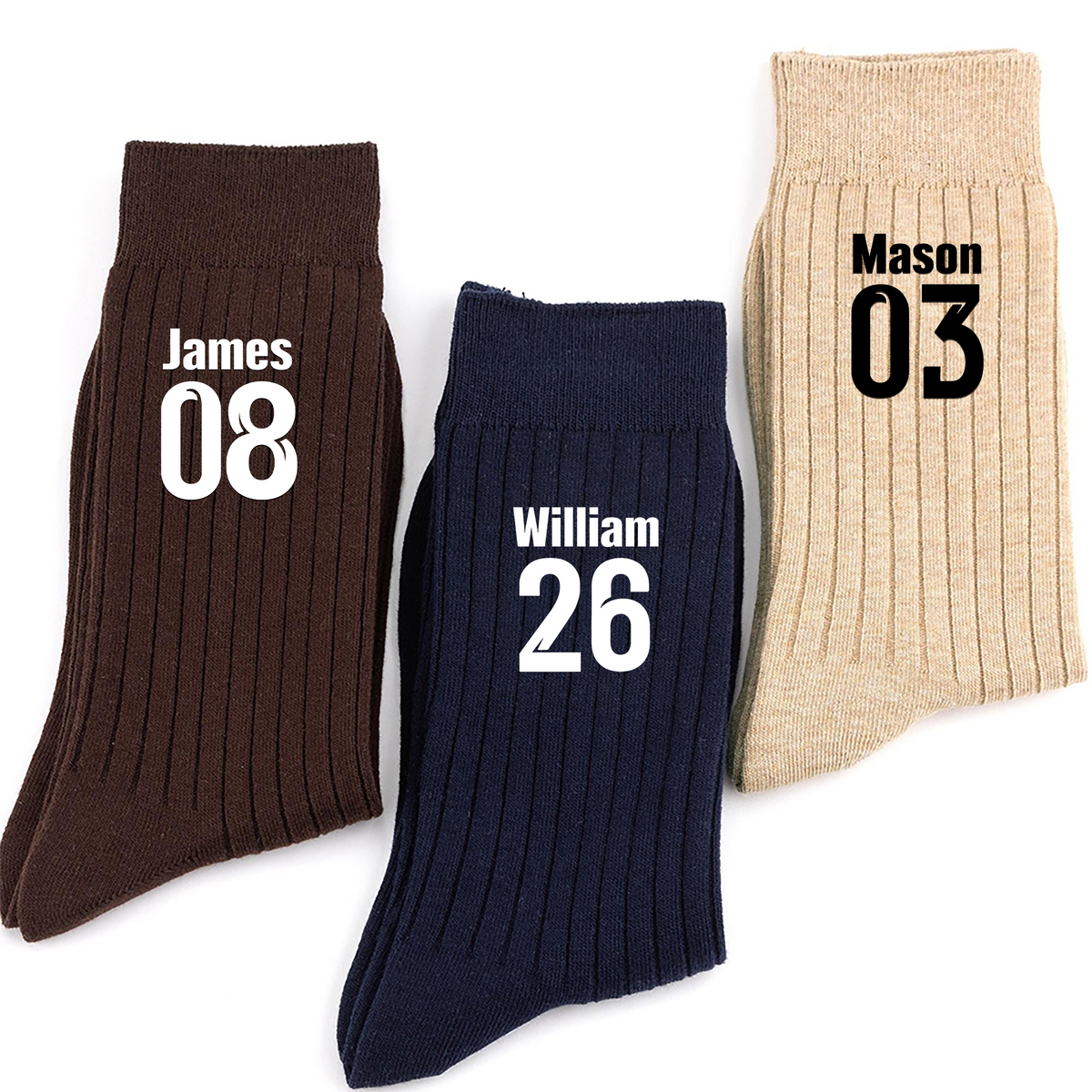 Personalized Custom Name And Number On Embroidered Socks For Sport Player TH10 170921
