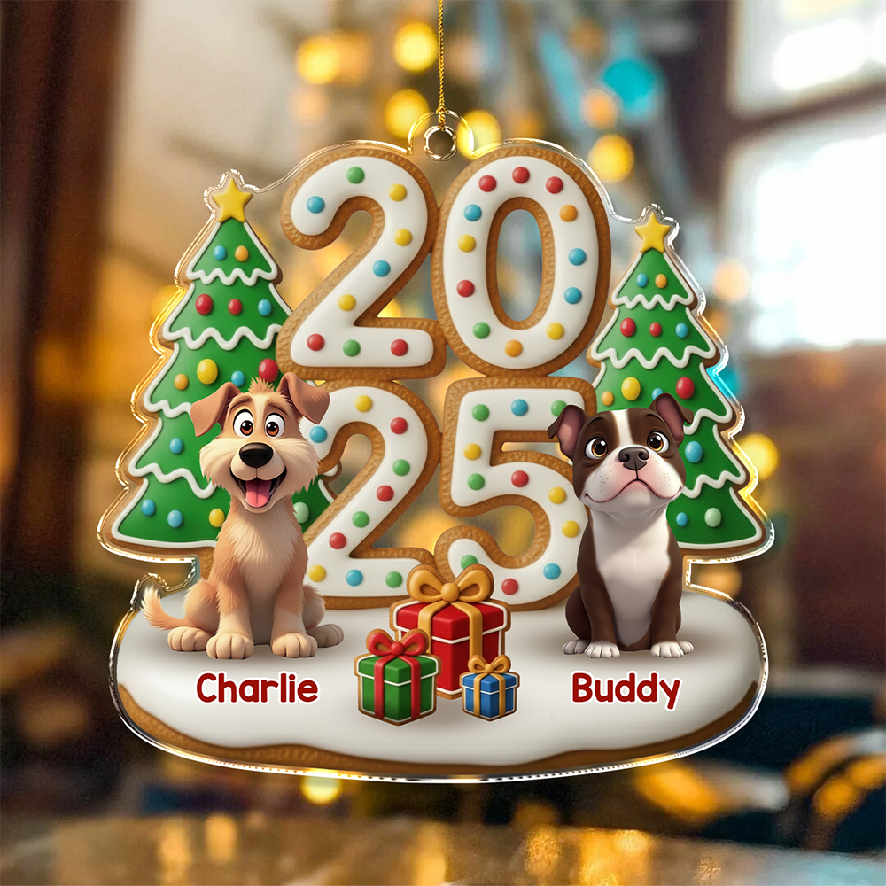 Custom Acrylic Ornament - Personalized Christmas Gifts For Dog Lovers HO82 900458