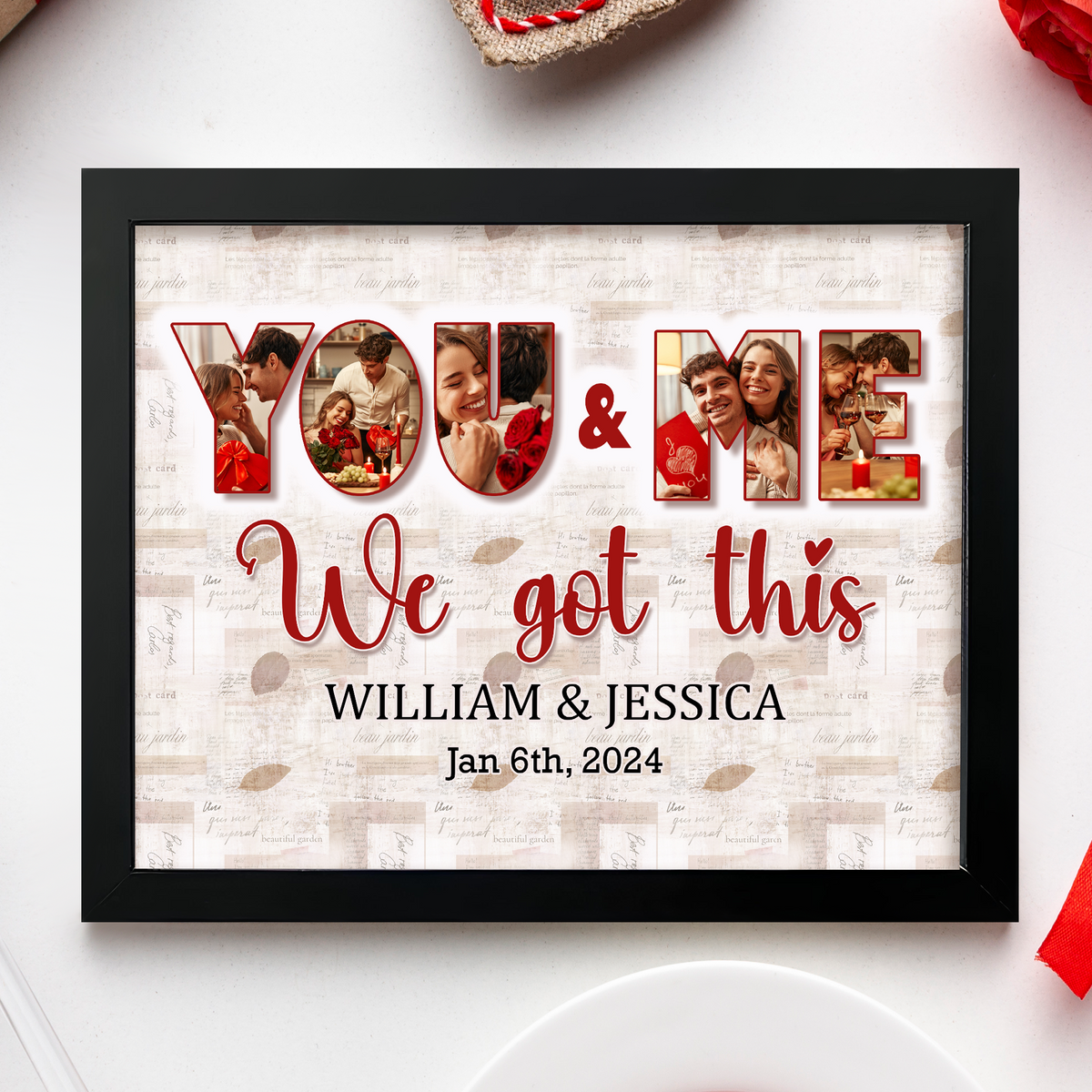 Custom Photo Collage You And Me We Got This Picture Frame LM32 893753