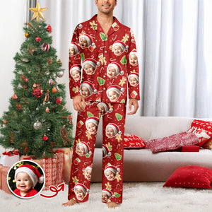 Custom Funny Family Face With Christmas Pattern Pajamas HA75 892792