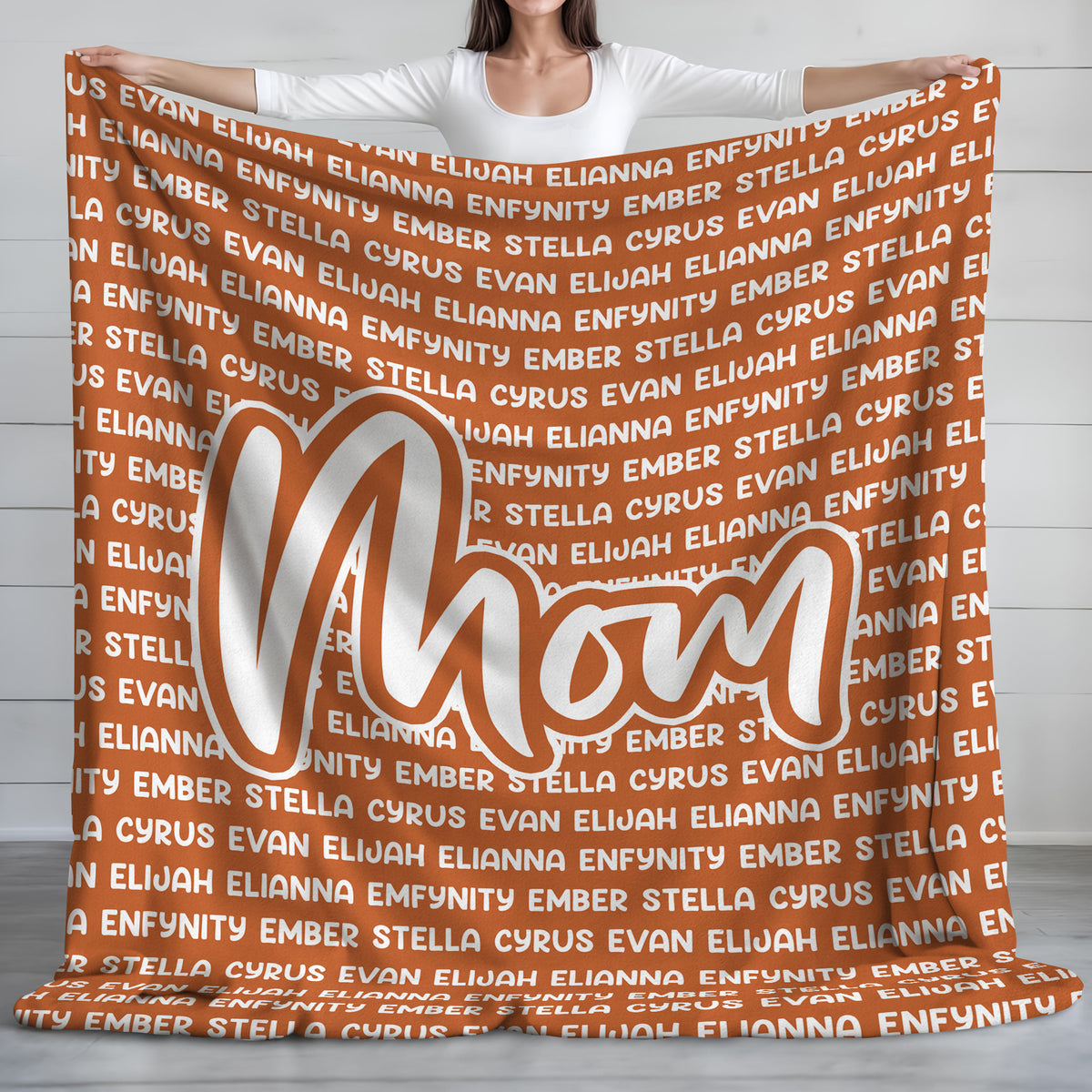 Custom Kid Names Blanket Gift For Mother's Day, Father's Day Personalized Gift HO82 893536