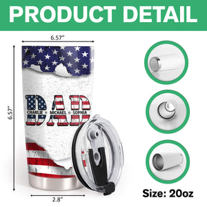 Custom Kid Name With America Dad Tumbler TH10 894035