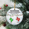 The Love Between Grandma & Granddaughter Knows No Distance - Personalized 3D Inflated Effect Ceramic Ornament Ch07 899340