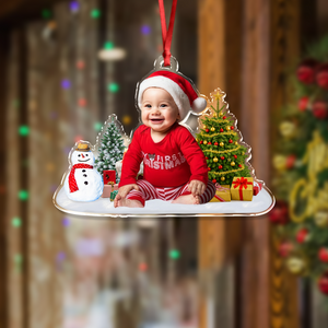 Custom Photo Cute Baby Christmas Acrylic Ornament CH07 899398