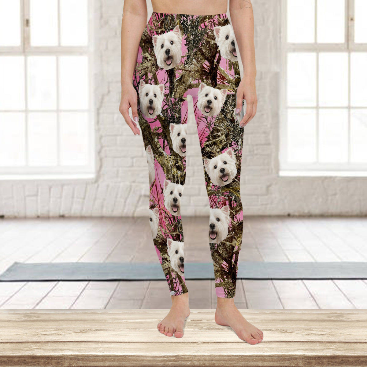 Custom Dog Photo Camo Background Legging HO82 900482