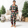 Custom Human Face Photo With Colorful Christmas Lights Onesie Pajamas HO82 900188