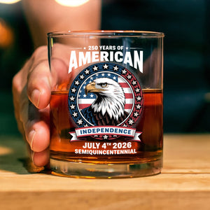 250 Years of America Anniversary Independence Day 2026 Whiskey Glass CH07 896756