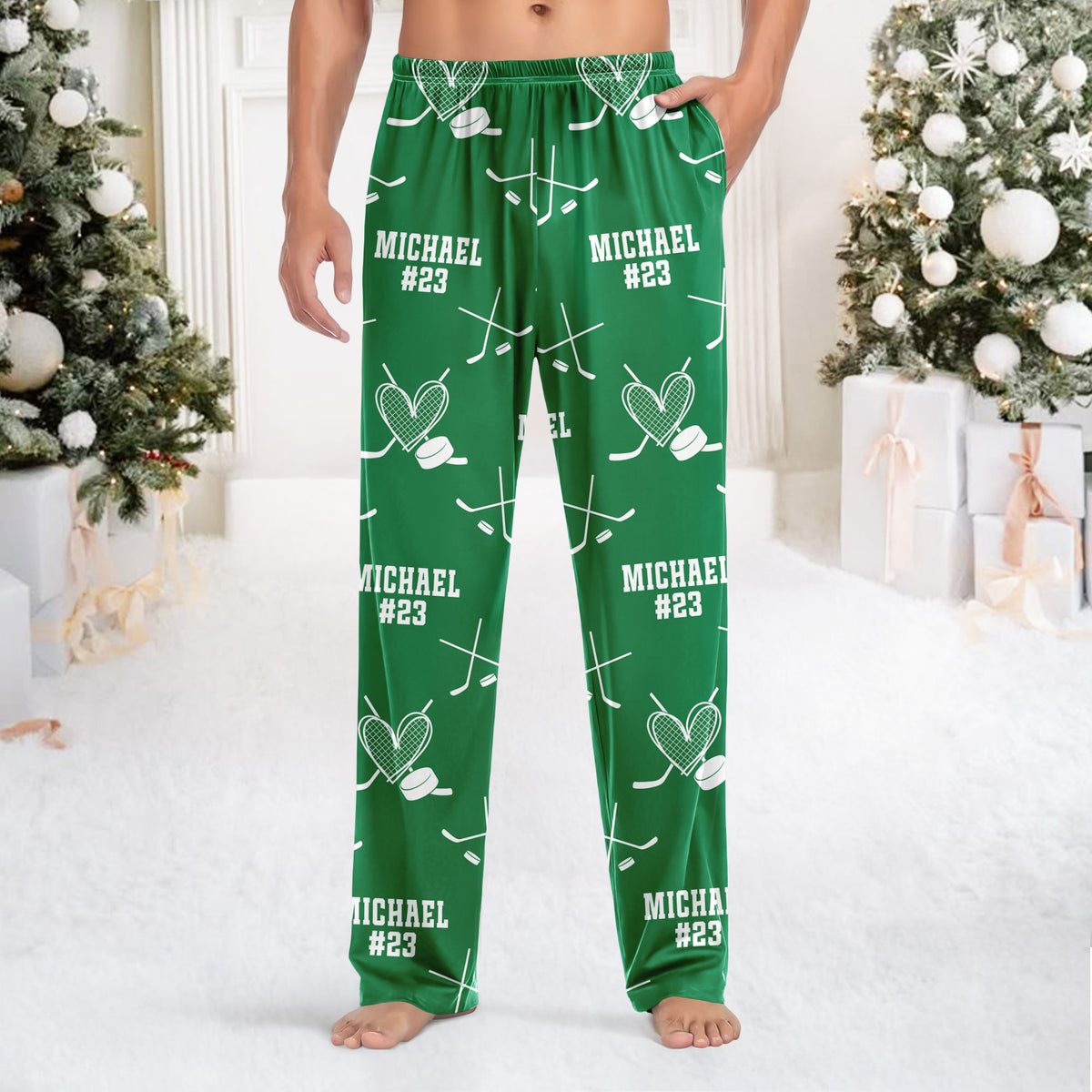 Personalized Christmas Hockey Pajamas Gift For Hockey Lovers HO82 900090