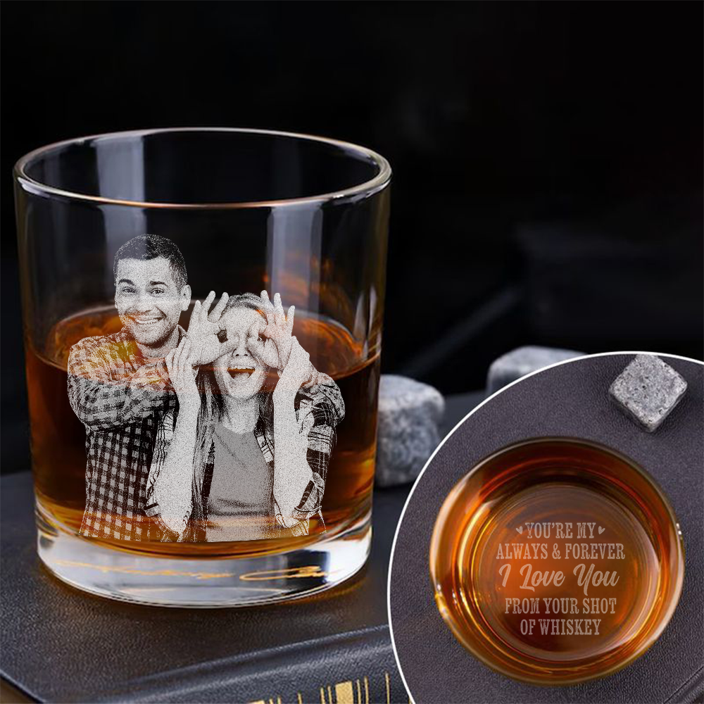 Custom Photo You're My Always & Forever - Personalized Rock Glass TH10 892791