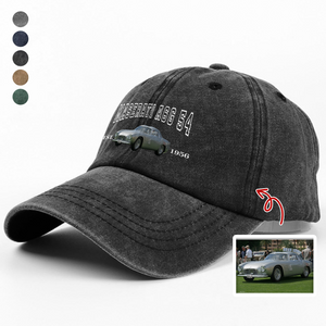 Custom Car Photo Personalized Washed Denim Baseball Cap TH10 894413