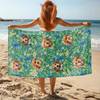 Custom Hawaii In The Air Face Dog Photo Beach Towel HO82 894008