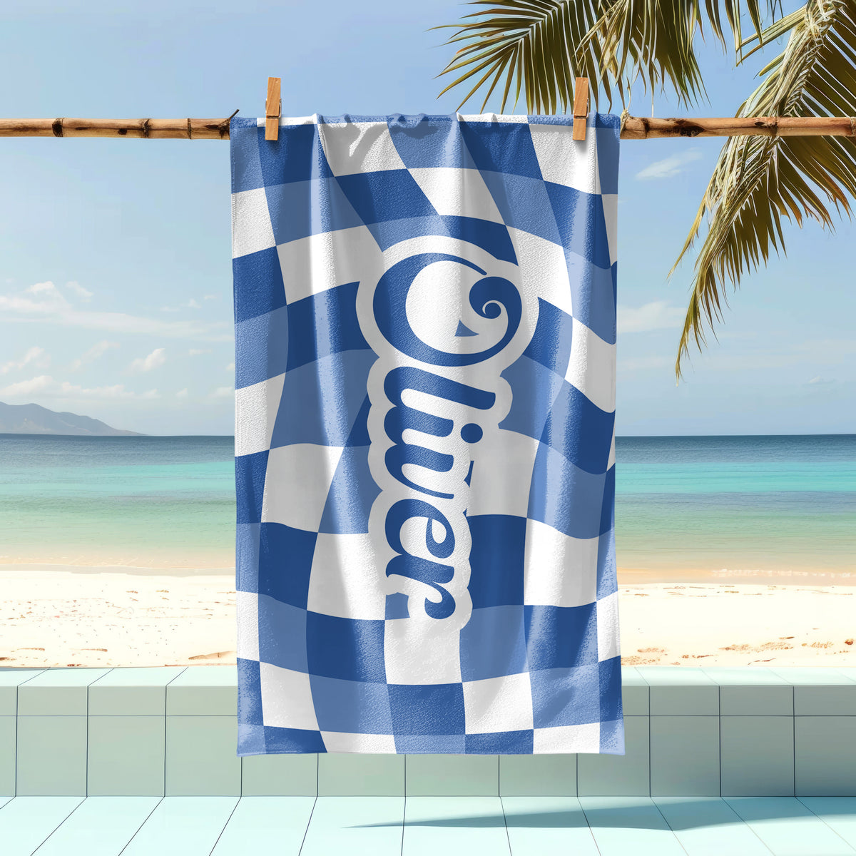 Personalized Vans Checker Pattern In Retro Style Beach Towel HA75 892798