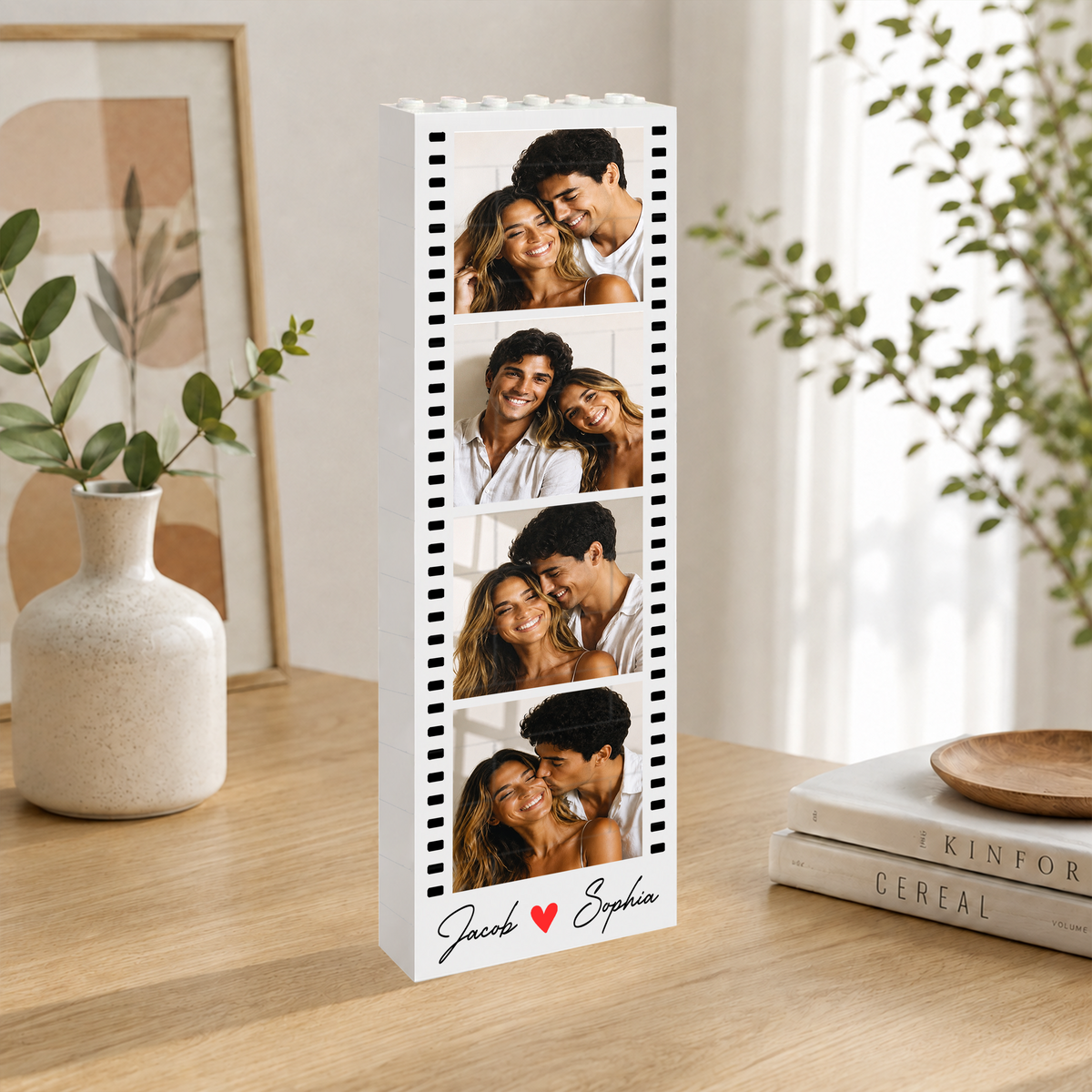 Personalized Couple Photo Film Strip Booth Lego Anniversary & Valentine’s Day Gift for Couples CH07 180352
