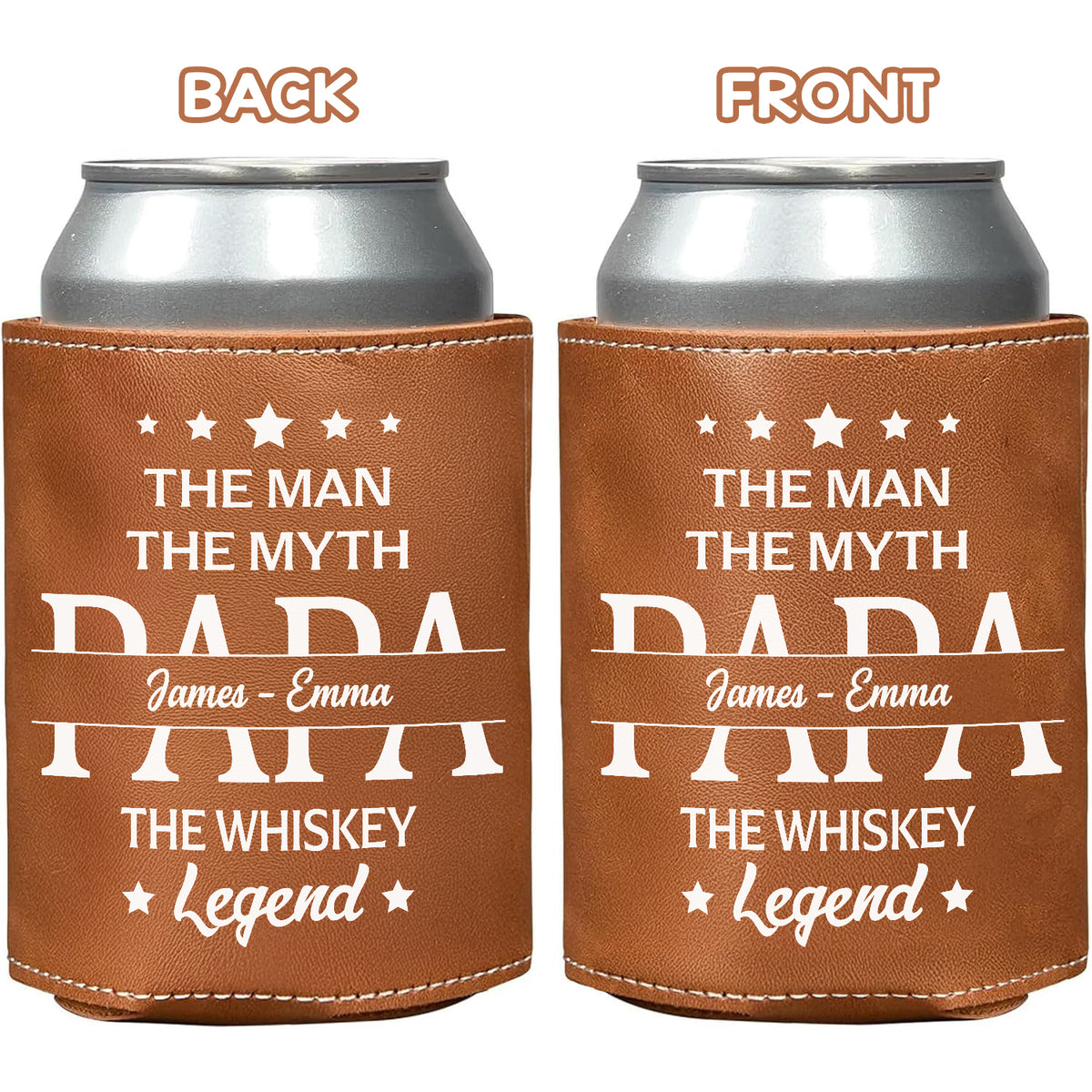 Personalized Gift To Dad The Man The Myth The Legend Leather Can Cooler Holder HO82 894092