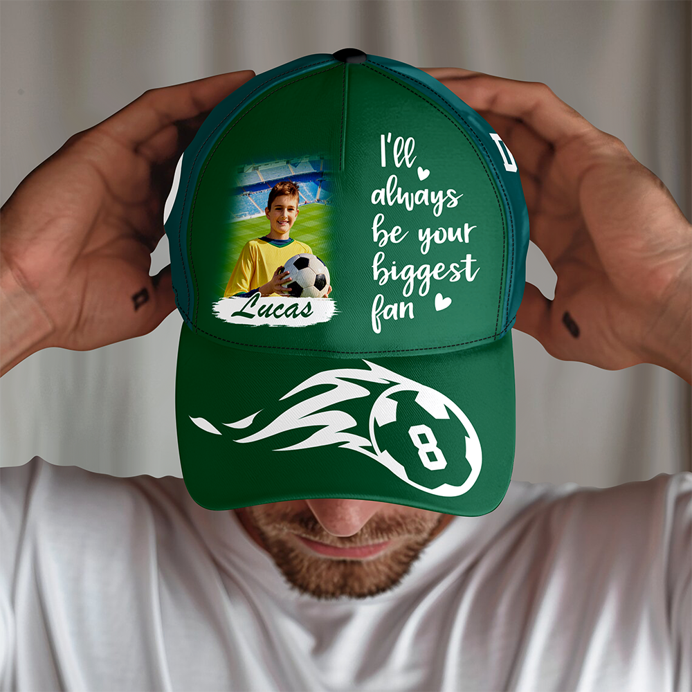 Personalized I Will Always Be Your Biggest Fan Custom Photo Classic Cap GameDay Gift For Football, Baseball, Soccer Family CH07 895826