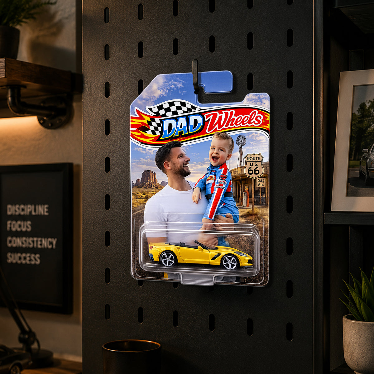 Custom Photo Road Route 66 Dad Wheels Packaging - Diecast Car Keepsake for Father’s Day LM32 669153