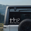 Faith Hope Love Jesus Heartbeat Car Window Decal Sticker LM32 897457