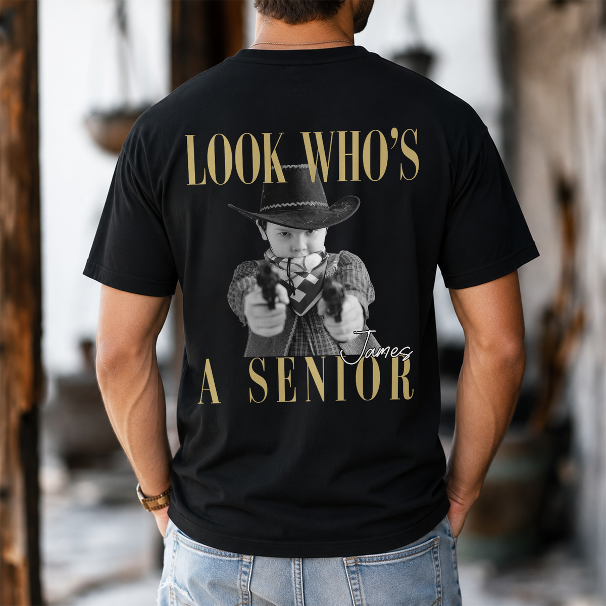 Custom Photo Look Who's A Senior Back Comfort Shirt - Back To School Gift HA75 922064
