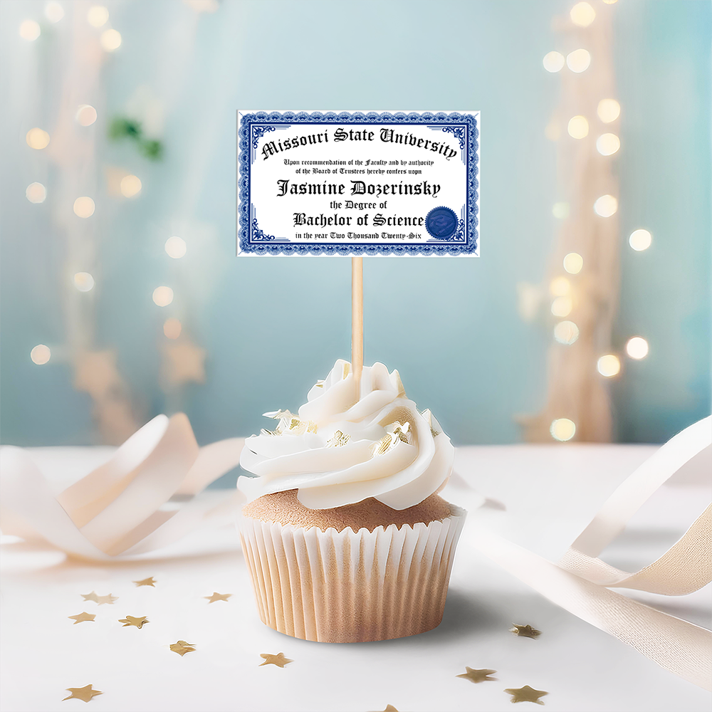 Personalized 2026 Graduation Diplomas Cupcake Topper Decoration Party LM32 899943
