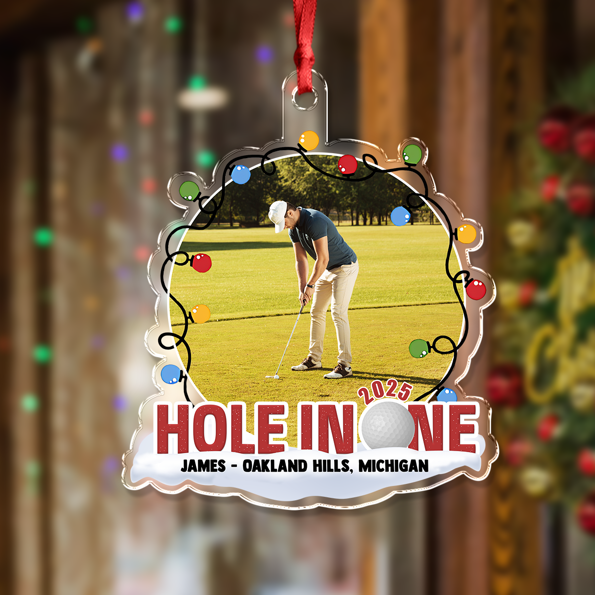 Custom Photo Hole In One - Personalized Acrylic Ornament For Golf Lover CH07 899718