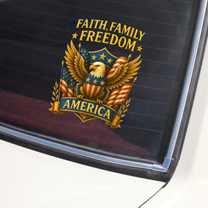 Faith, Family & Freedom America 250th Anniversary Car Window Decal Sticker CH07 896552