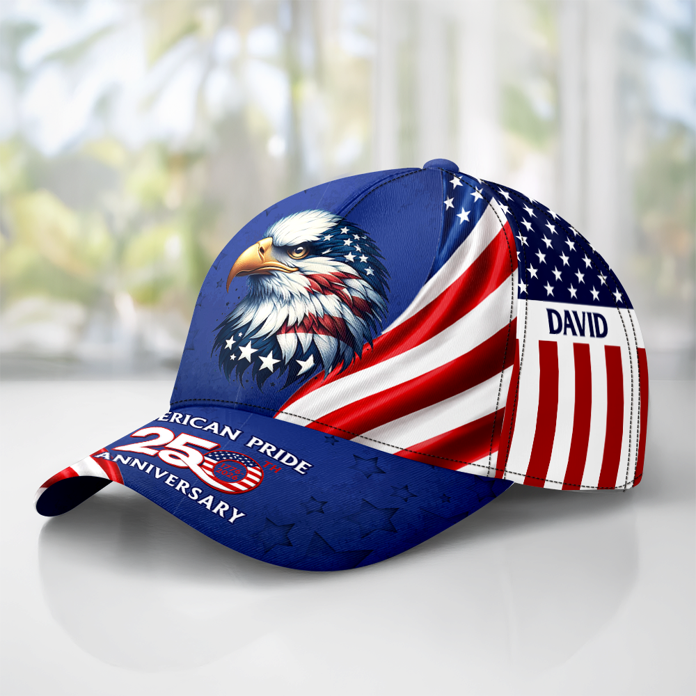 Personalized American Pride 250th Anniversary US Pride Patriotic Eagle Classic Cap LM32 669189