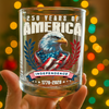250 Years of America Eagle Independence Day Patriotic Whiskey Glass LM32 895261