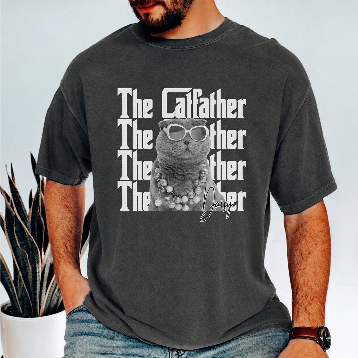 Personalized Vintage Photo The Catfather Comfort Shirt For Cat Lovers HA75 921570