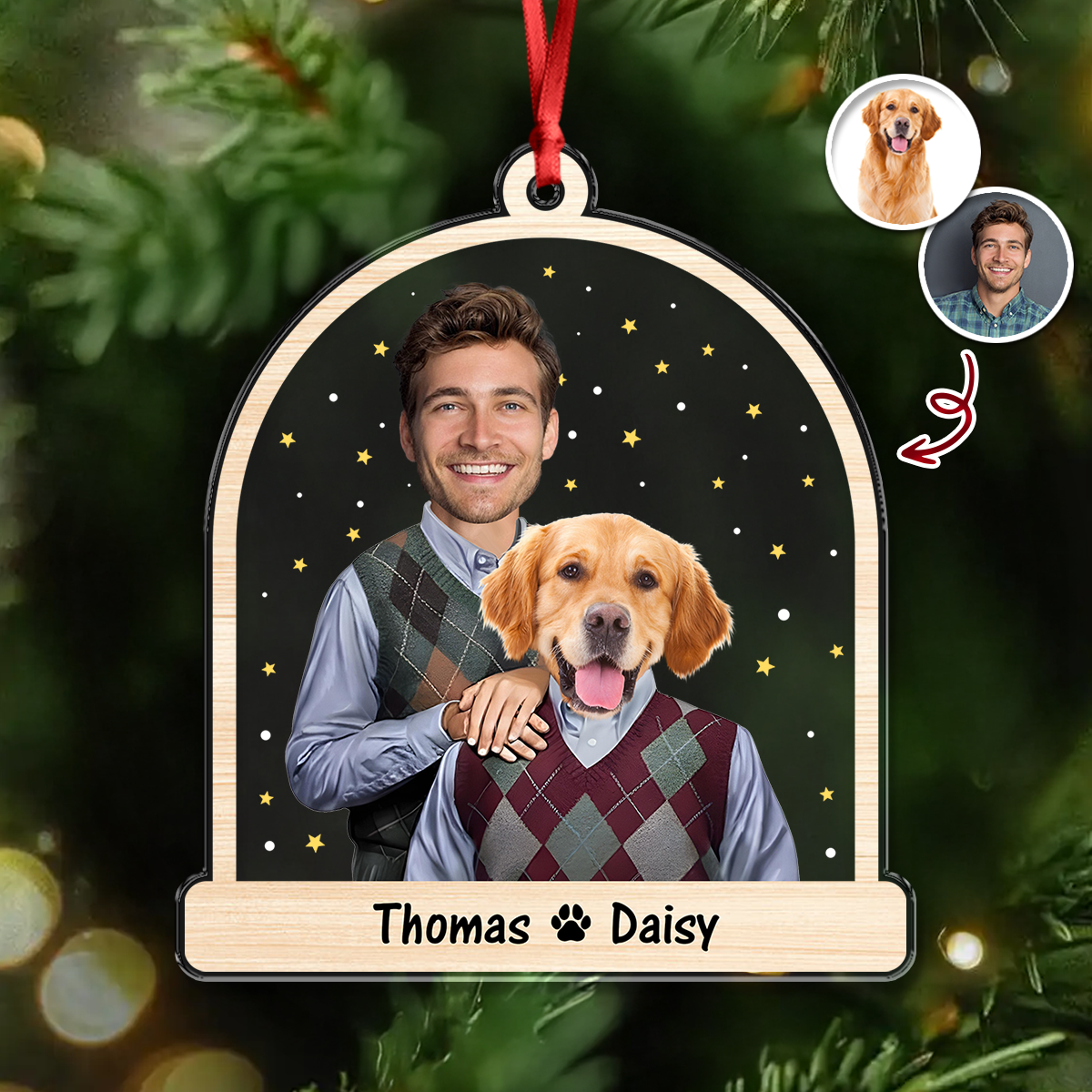 Custom Funny Step Brothers Acrylic Ornament Christmas Gift For Pet Lovers HA75 898272
