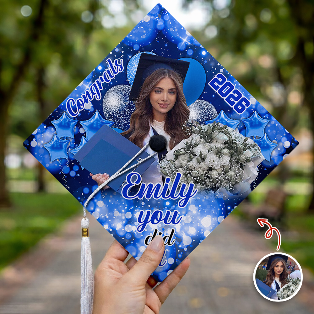 Custom Photo Class Of 2026 Personalized Graduation Cap Topper HA75 920616