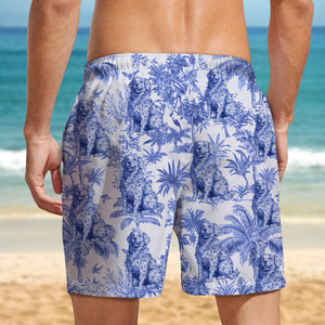 Custom Dog Breeds Chinoiserie Toile De Jouy Style Personalized Beach Short HA75 892548