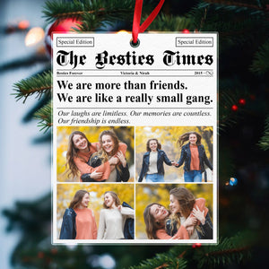 Custom Photo Friendship Newspaper Best Friend Christmas Acrylic Ornament HO82 893318