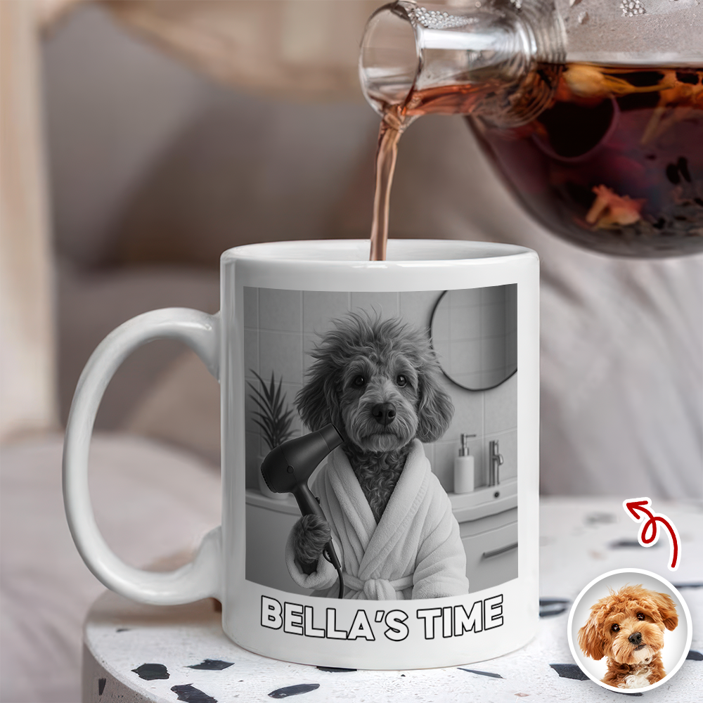 Custom Funny Photo Dog's Relax Time White Mug LM32 895061