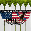 Custom Family Name 250 Years of Freedom Non-Pleated Fan Flag HA75 920364