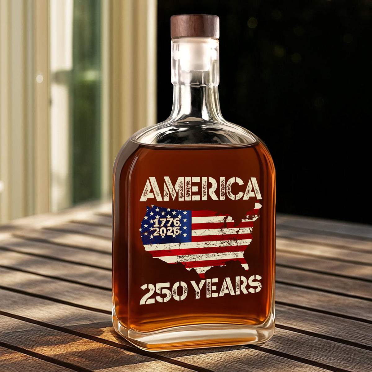 250 Years America Anniversary 250th Independence Day Whiskey Bottle HA75 897360