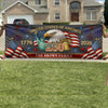 Custom Family Name 250 United States Of America 1776-2026 Eagle Embroidered Effect Patriotic Party Banner LM32 669281