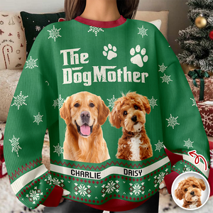 Custom Photo The Dogmother - Personalized Christmas Ugly Sweater CH07 899878