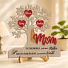 Custom Family Tree Heart 2-Layered Wooden Plaque Gift For Mother's Day CH07 911050