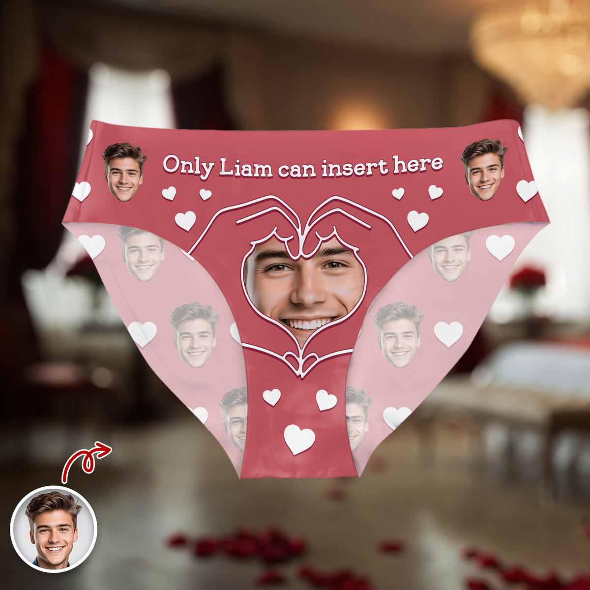 Custom Photo Only Him Underwear Women Briefs Funny Valentine Gift HA75 920040