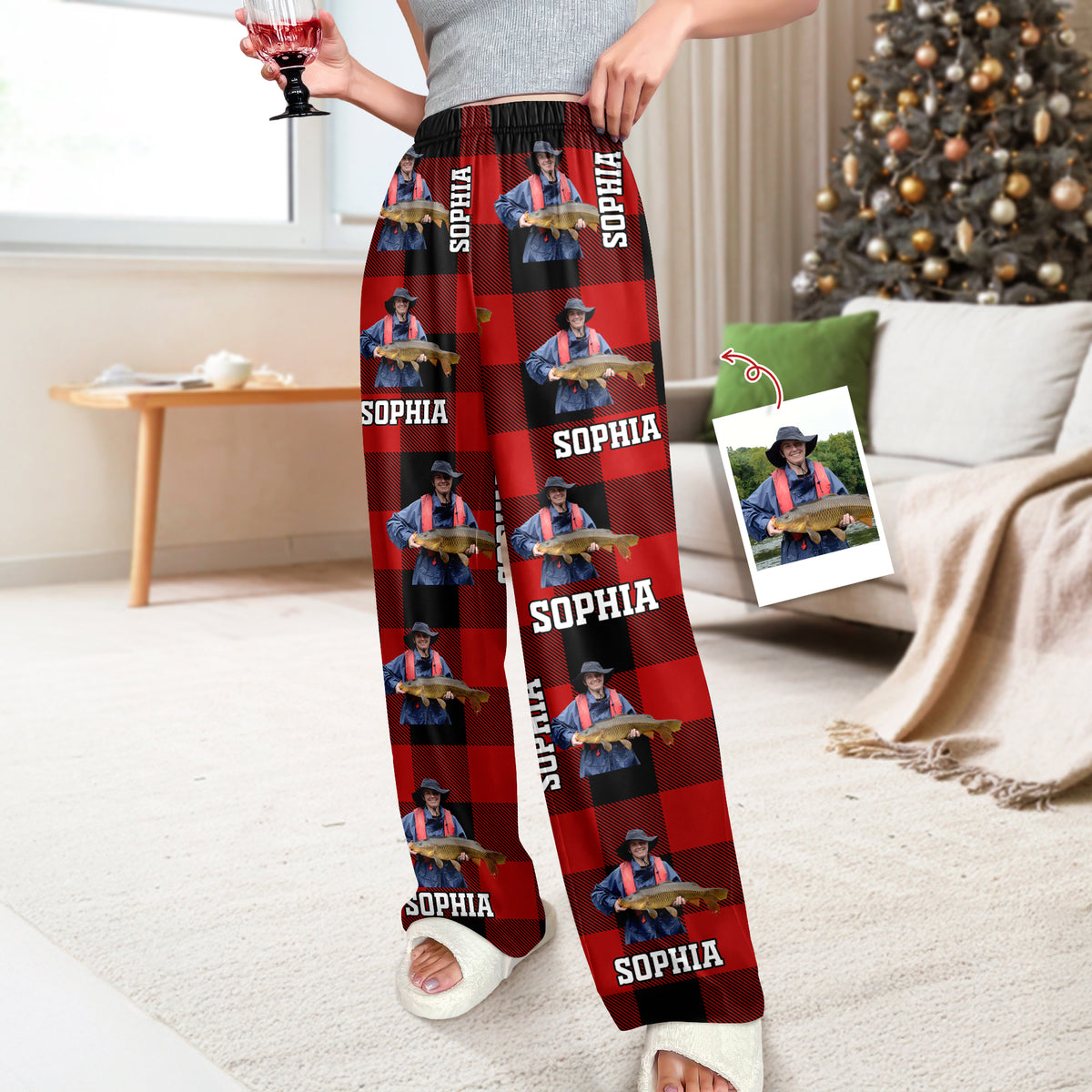 Custom Photo Fishing Sweatpants Christmas Gift For Fishing Lovers, Fisherman HA75 898262