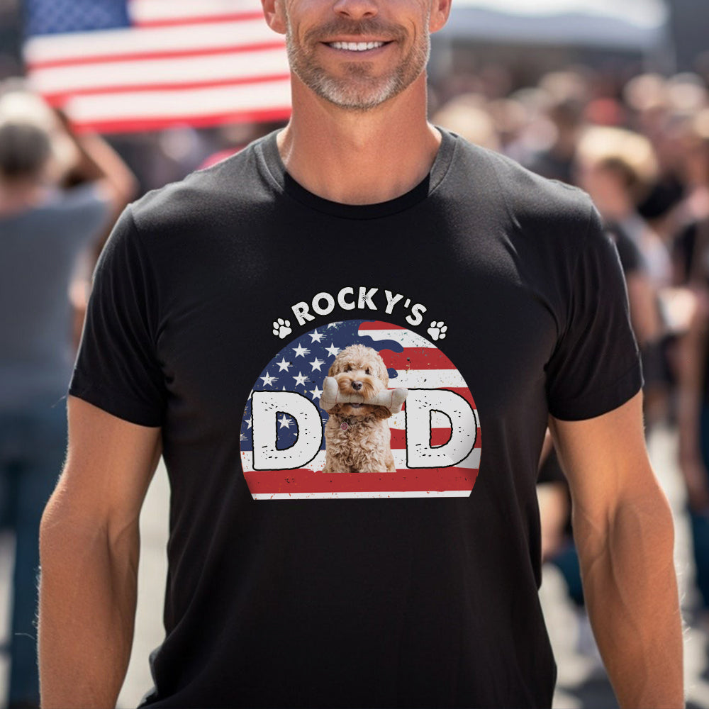 Custom Photo Dog Dad Mom Retro Dark Shirt For Dog Lovers CH07 895868