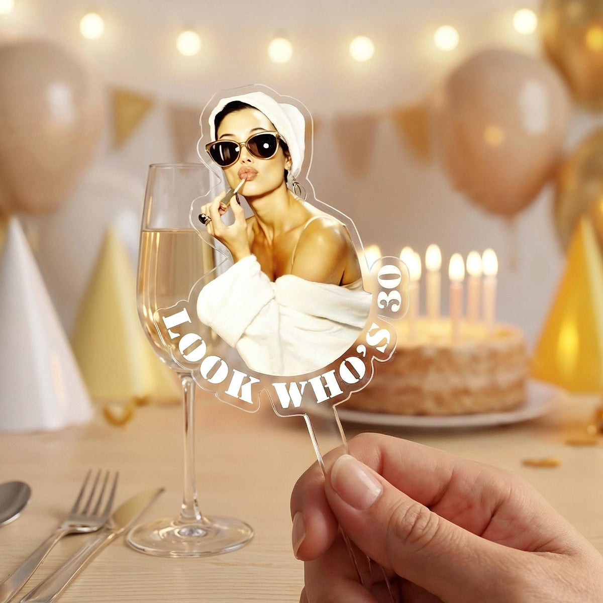 Custom Photo Look Who's 30th Birthday Cocktail Drink Stirrers Party Decoration LM32 899955