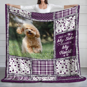 Custom Photo Forever In My Heart Memorial Blanket For Dog Lover TH10 896597
