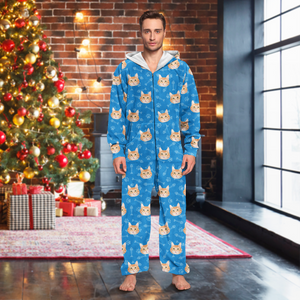 Custom Photo Dog Cat With Paw Onesie Pajamas HO82 894322