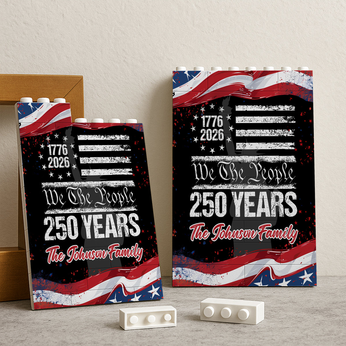 Custom 250 Years USA 250th Birthday 1776-2026 Eagle Building Brick Blocks HA75 920538