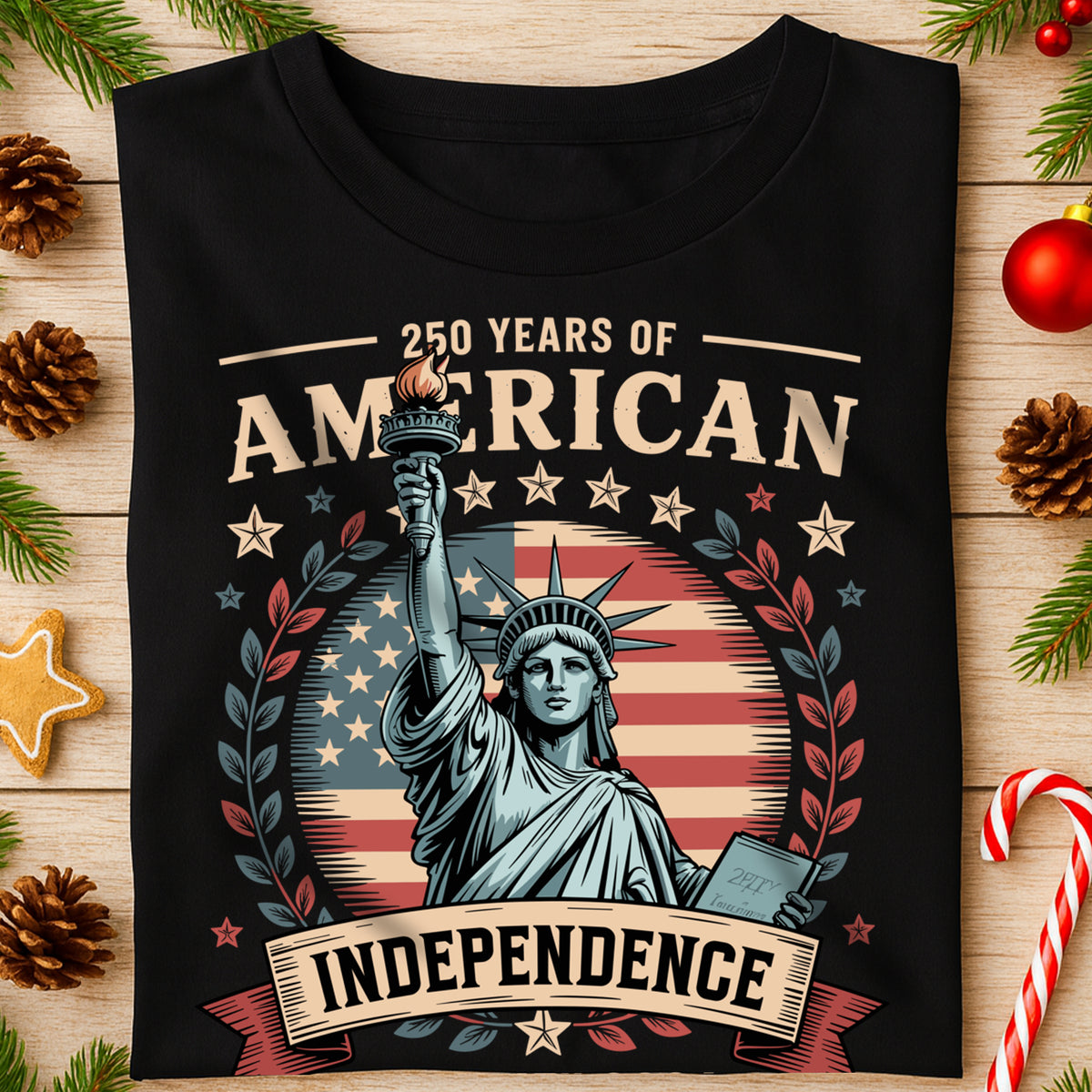 Statue of Liberty 250 Years Independence Day 2026 Dark Shirt LM32 895293