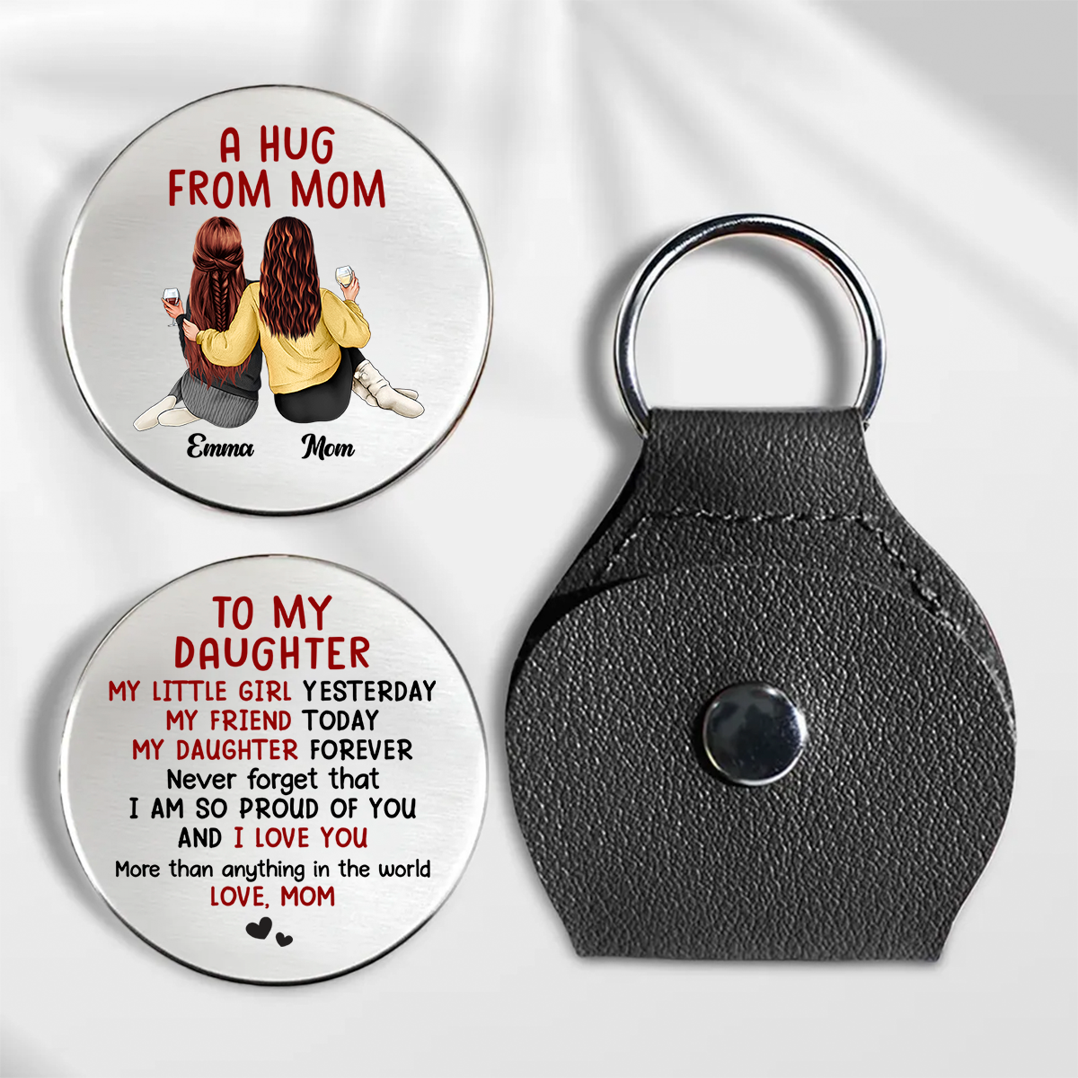 Personalized A Hug From Mom Pocket Hug Birthday Gifts for Mom, Daughter HO82 900492