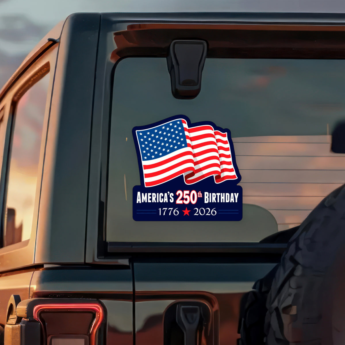 250th Birthday 1776-2026 Car Window Decal Sticker TH10 896749