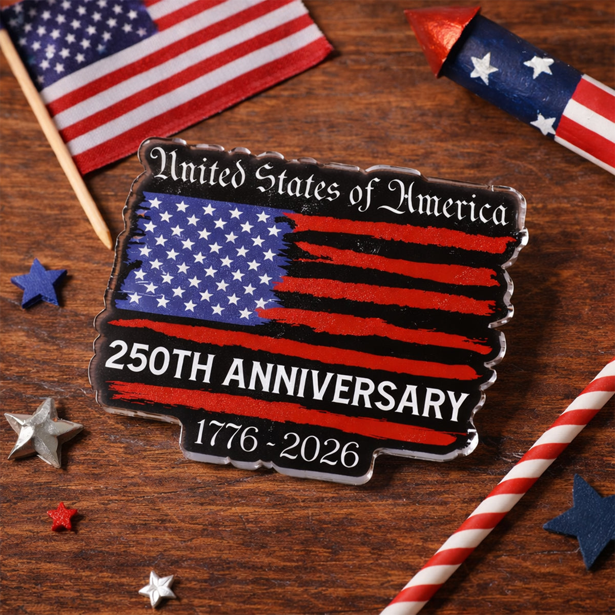 USA 250th Anniversary Acrylic Pin TH10 169297